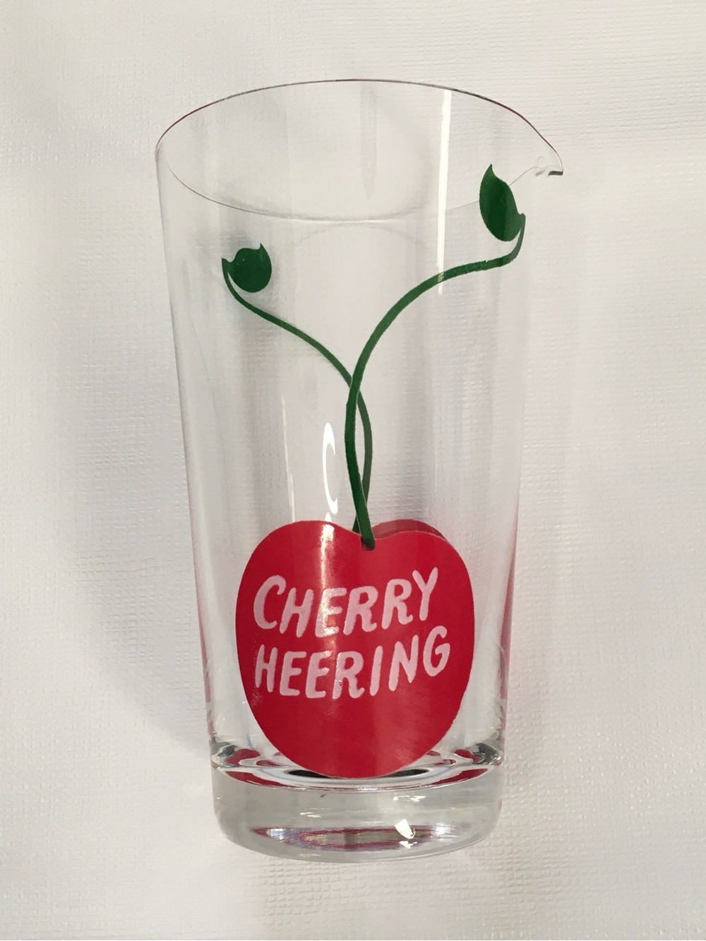 Vintage Cherry Heering Liqueur Glass Pitcher